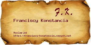 Franciscy Konstancia névjegykártya