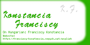konstancia franciscy business card